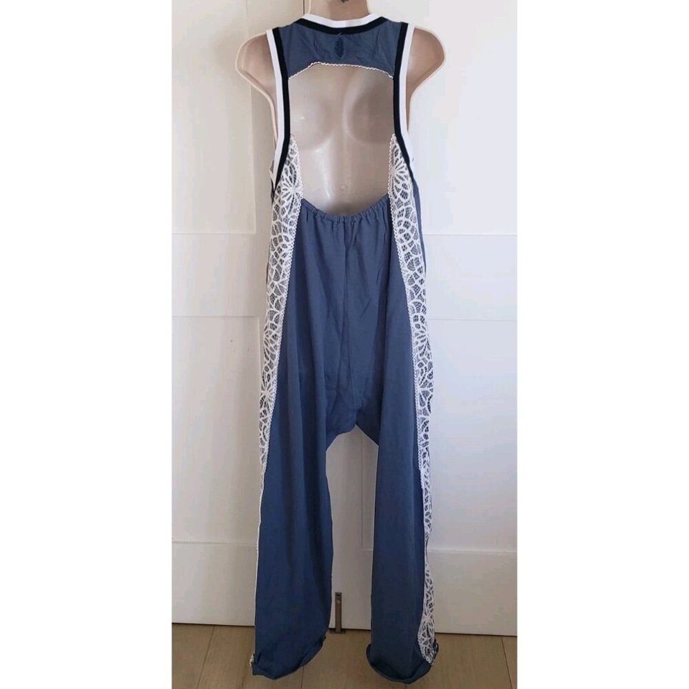 NEW FREE PEOPLE MOVEMENT DAY TRIPJUMPSUIT BLUE XSMALL - Picture 7 of 12